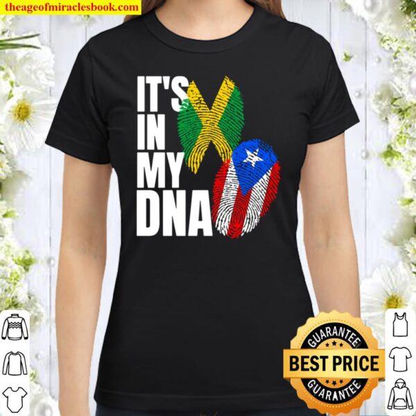 Jamaican Plus Puerto Rican Flag DNA Heritage Classic Women T-Shirt