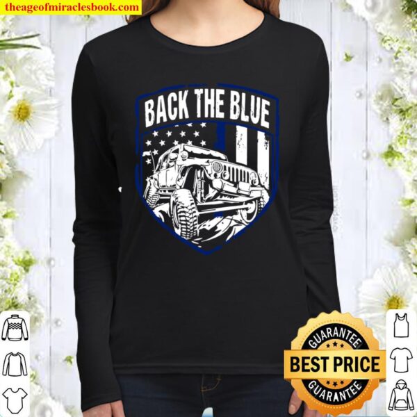Jeep Back The Blue Women Long Sleeved