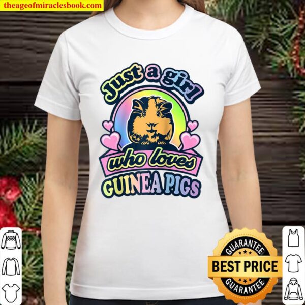 Just A Girl Who Loves Guinea Pigs Guinea Pig Lover Raglan Baseball Classic Women T-Shirt