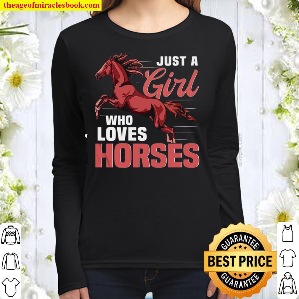 Just A Girl Who Loves Horses Women Long Sleeved
