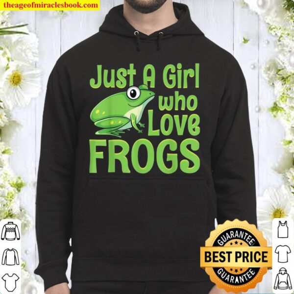 Just a Girl Who Loves Frogs Frog Girls Hoodie