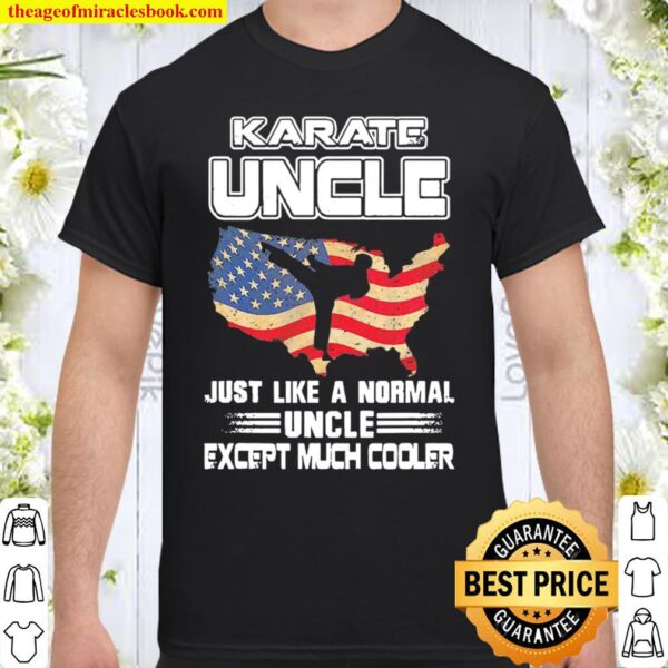 Karate Uncle Just Like A Normal Dad Except Much Cooler American Flag Shirt