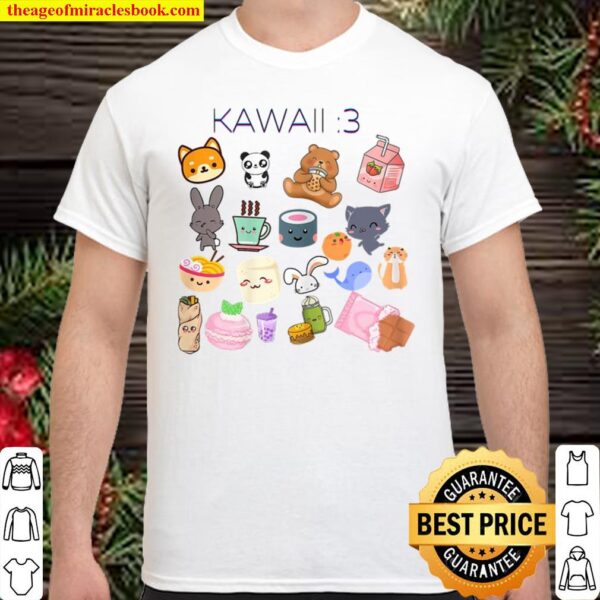 Kawaii Cute Graphics Animals Foods Shirt