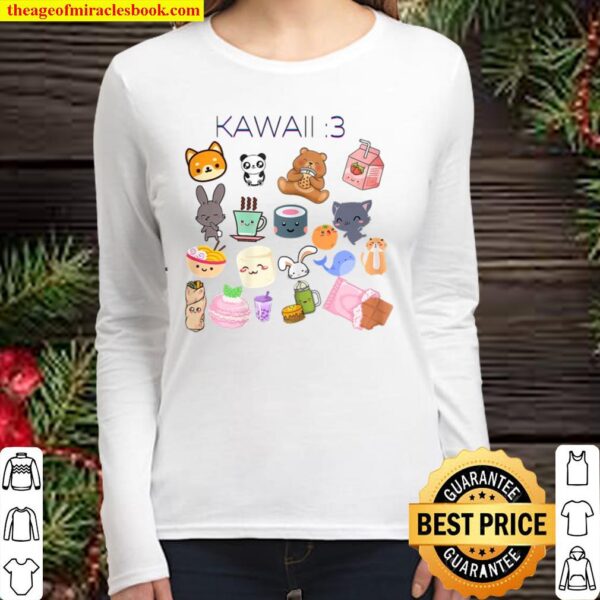 Kawaii Cute Graphics Animals Foods Women Long Sleeved