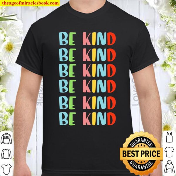 Kids CUTE AND COLORFUL BE KIND KINDNESS MATTERS AWARENESS BOYS Shirt