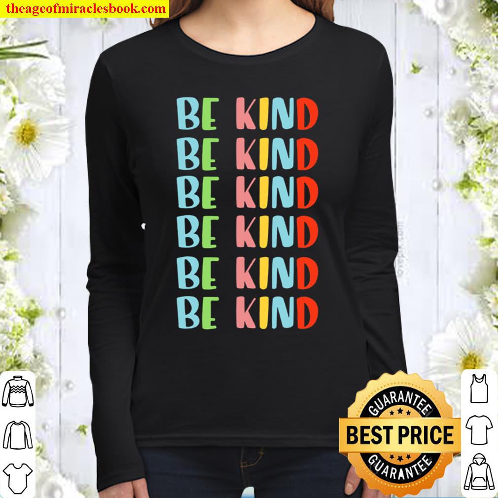 Kids CUTE AND COLORFUL BE KIND KINDNESS MATTERS AWARENESS BOYS Women Long Sleeved