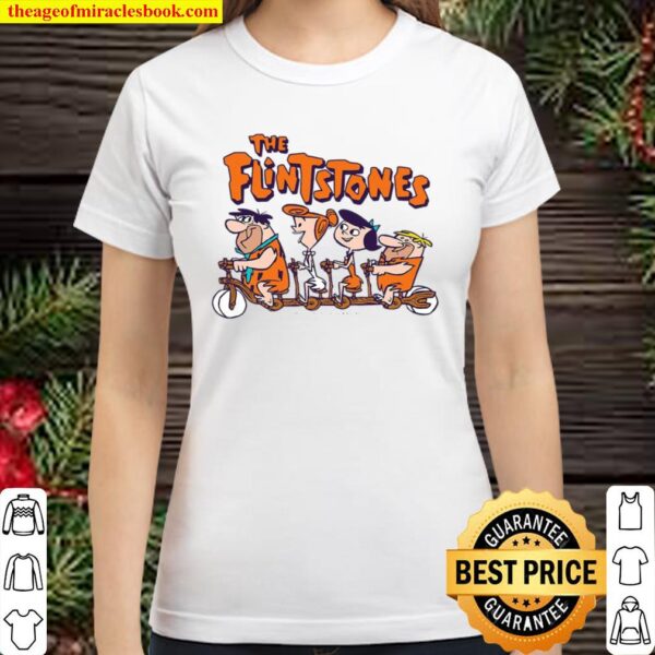 Kids The Flintstones Group Shot Bike Ride Classic Women T-Shirt