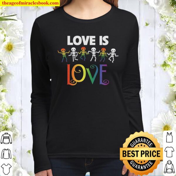 LGBT Skull Love is love Women Long Sleeved