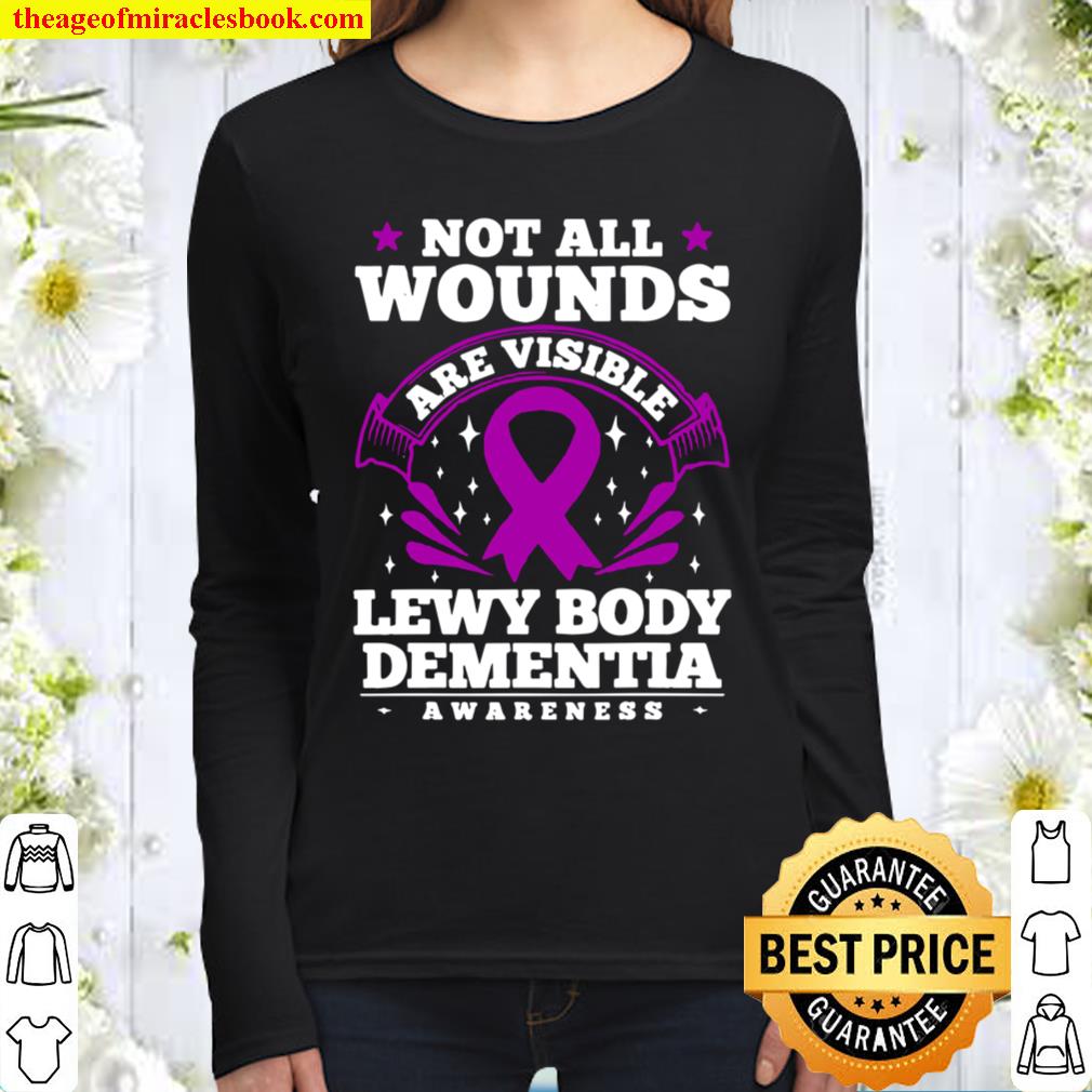 Ldb Survivor Dementia With Lewy Bodies Awareness Ribbon Women Long Sleeved