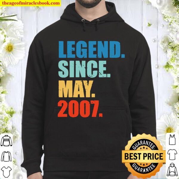 Legend Since May 2007 14Th Birthday 14 Years Old Hoodie