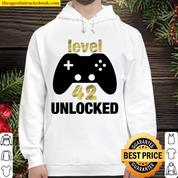 Level 42 Unlocked 42Nd Birthday Gamer Gift Premium Hoodie