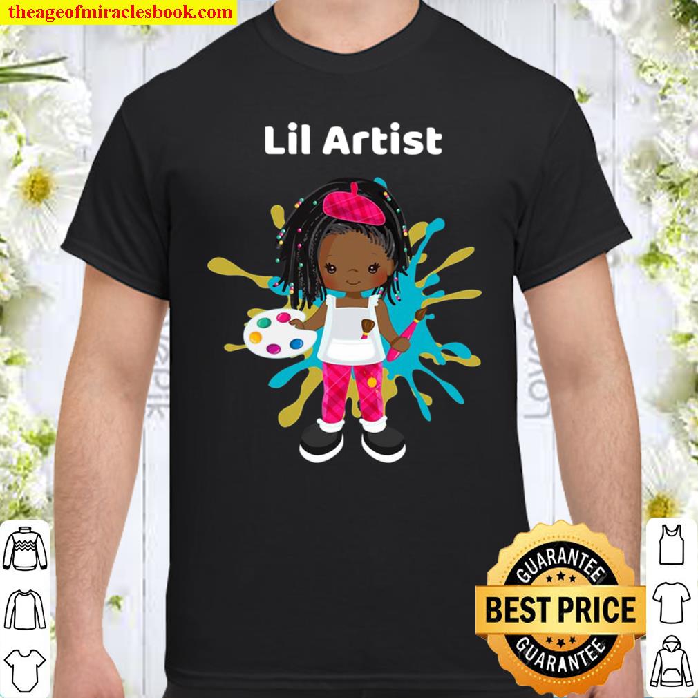 Lil Artist Black Girl Who Paints _ Color Princess Birthday Shirt