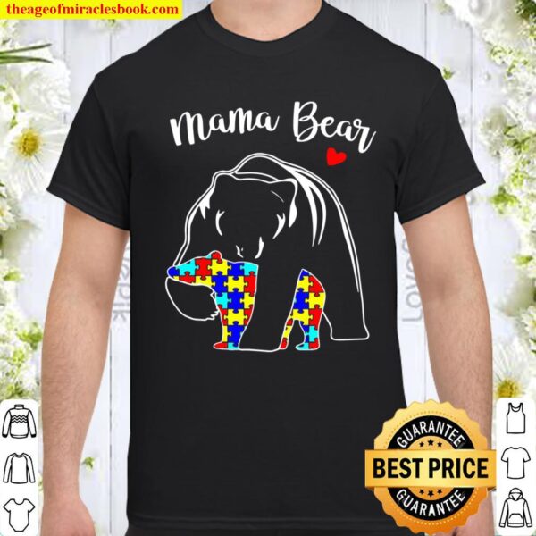 Love Autism Awareness Mama Bear And Her Child Shirt