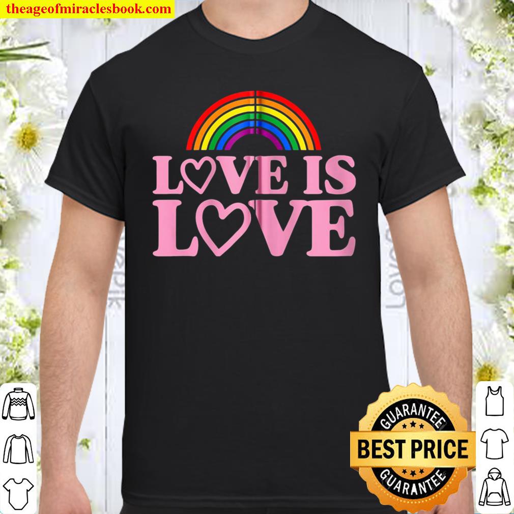 Love Is Love Hearts Cute Lesbian Gay Pride Stuff Lgbtq Ally Zip Shirt