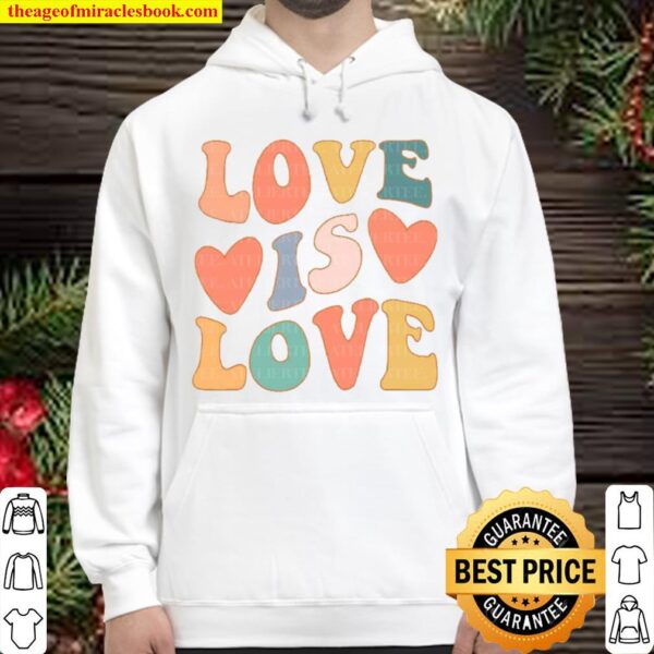 Love is Love Shirt, LGBQT Pride Shirt, Women Men Kids Toddler Baby Rai Hoodie
