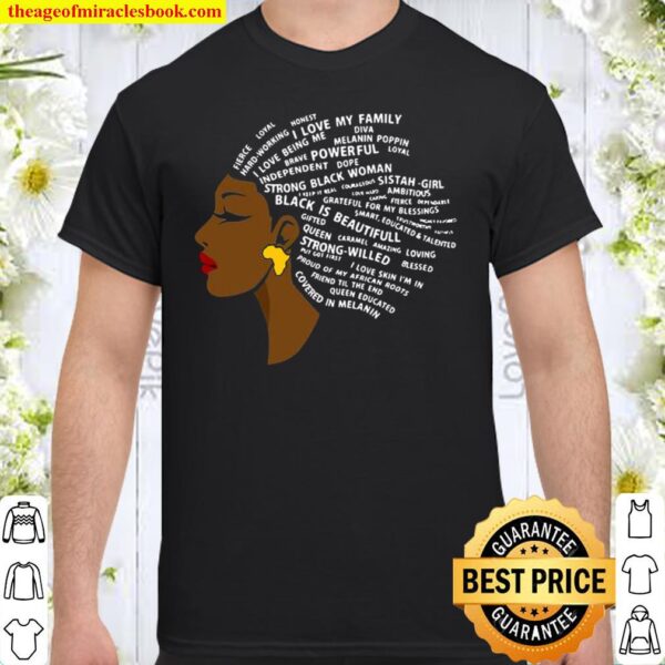 Melanin Queen Black Strong - Black Pride Melanin African - BLM Shirt