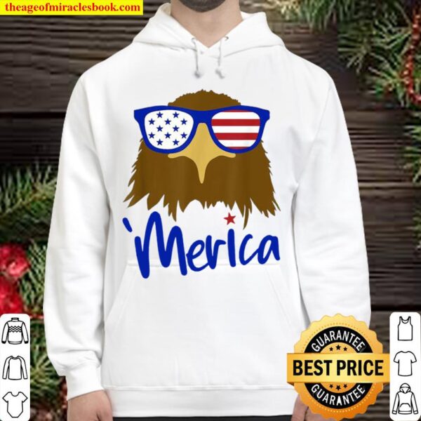 Merica Patriotic Eagle USA Flag 4th Of July Independence Day Hoodie