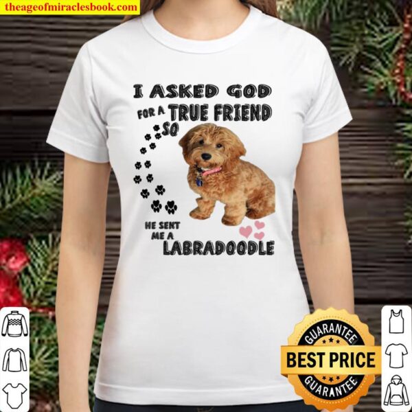 Mini Labradoodle Art, Labrapoodle Dog Mom, Cute Labradoodle Classic Women T-Shirt