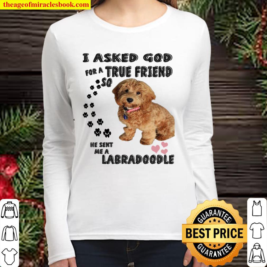 Mini Labradoodle Art, Labrapoodle Dog Mom, Cute Labradoodle Women Long Sleeved