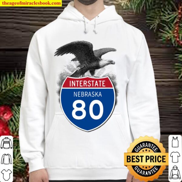 Nebraska Ne I-80 Highway Interstate Shield Tshirt Tee Hoodie