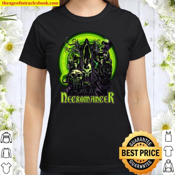 Nekromant Magischer Zauberer Fantasy Dungeons Gamer Langarmshirt Classic Women T-Shirt