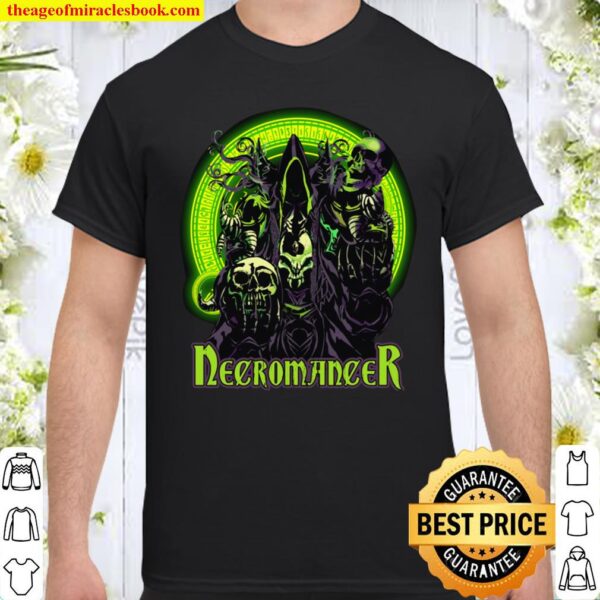 Nekromant Magischer Zauberer Fantasy Dungeons Gamer Langarmshirt Shirt