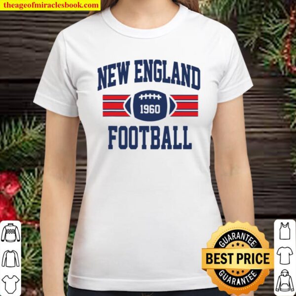 New England Football Athletic Vintage Sports Team Fan Classic Women T-Shirt