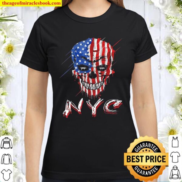 New York City Skull Nyc America New York Classic Women T-Shirt