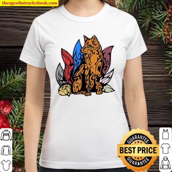 Nine Tailed Beast Fox Anime Cartoon Lovers Novelty Classic Women T-Shirt