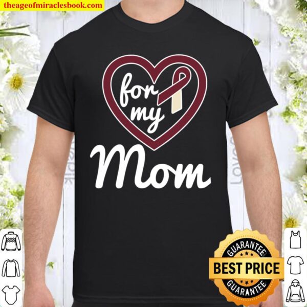 Oral Cancer Shirts For Mom Awareness Ribbon Shirt