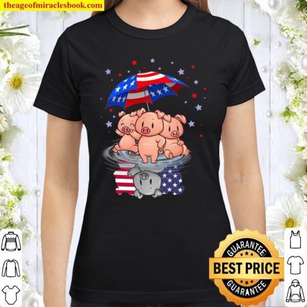 Pig America Umbrella Classic Women T-Shirt