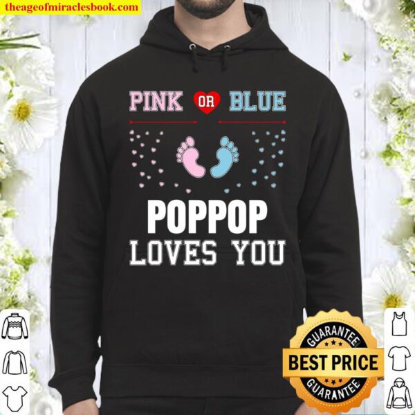 Pink or Blue POPPOP Loves You Gender Reveal Hoodie