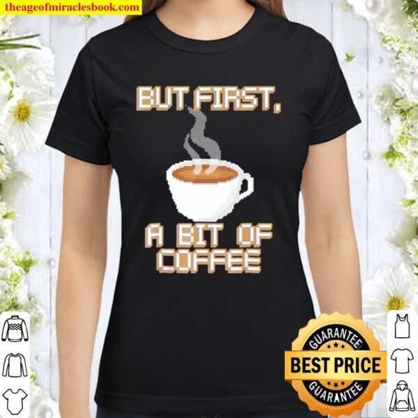 Pixel Cup Of Coffee Classic Women T-Shirt