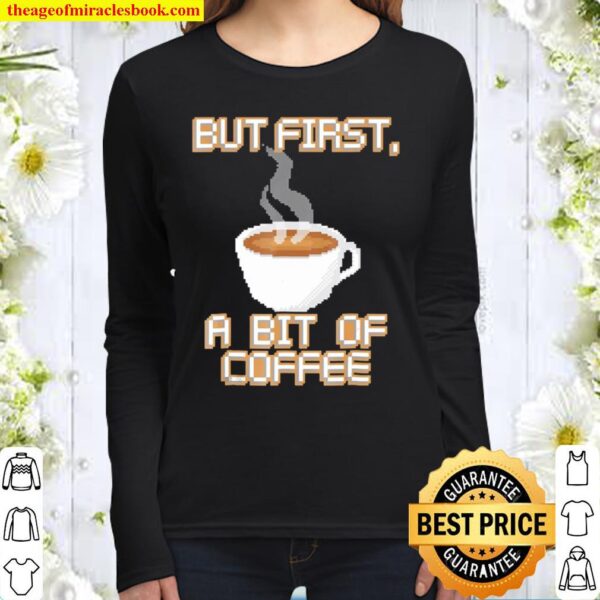 Pixel Cup Of Coffee Women Long Sleeved