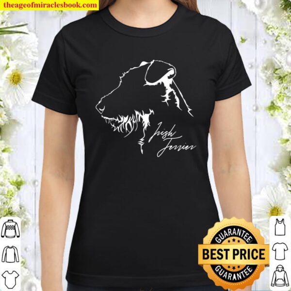 Proud Irish Terrier dog breed profile dog lover Classic Women T-Shirt