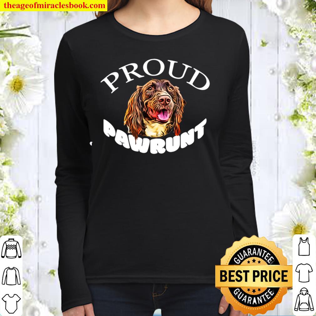 Proud Pawrunt of a Cute Springer Spaniel Dog Women Long Sleeved