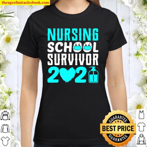 RN Nurse Graduation ER I Survived Nursing School 2021 Friend Classic Women T-Shirt