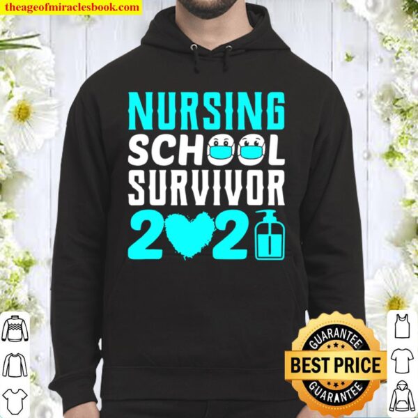 RN Nurse Graduation ER I Survived Nursing School 2021 Friend Hoodie