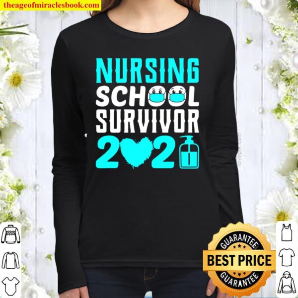 RN Nurse Graduation ER I Survived Nursing School 2021 Friend Women Long Sleeved