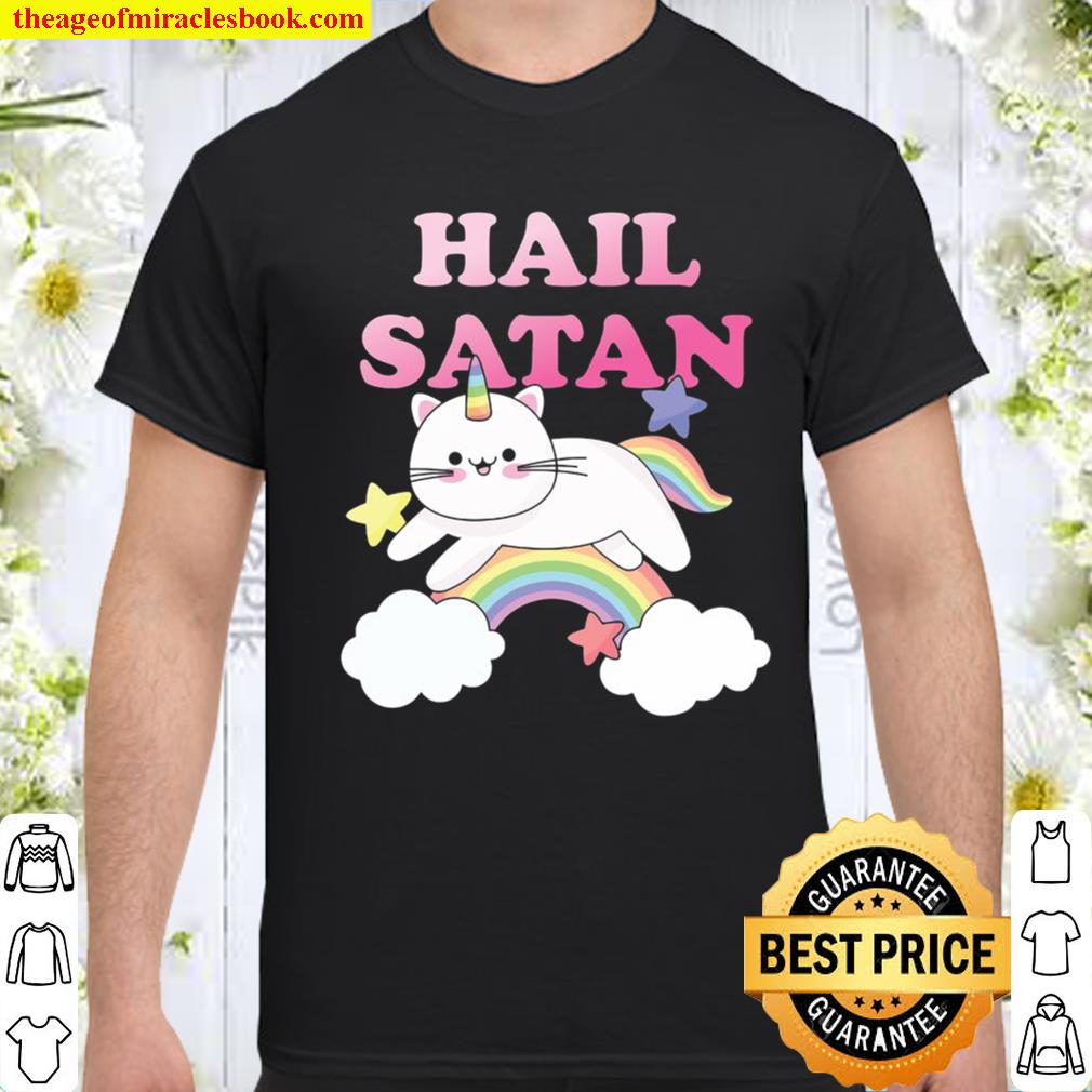 Rainbow Satanic Unicorn Cat Hail Satan shirt, hoodie, tank top, sweater