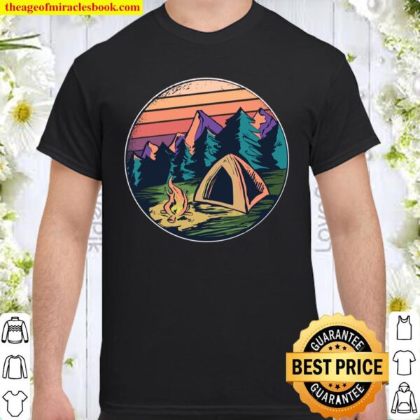 Retro Camping Lover Gif Cool Camper Long Sleeve Shirt