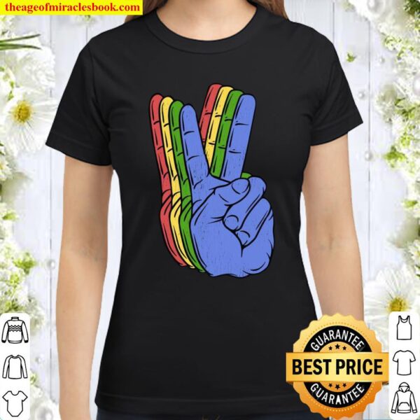 Retro Peace Vintage Shirt 60’s 70’s Hippie Classic Women T-Shirt