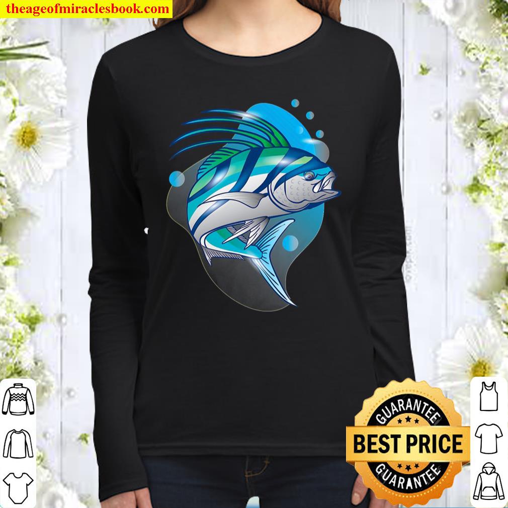 Roosterfish Tee Shirt – Lucky Fishing Women Long Sleeved