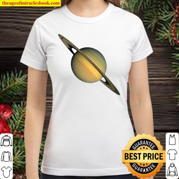 Saturn Print Cool Space Classic Women T-Shirt