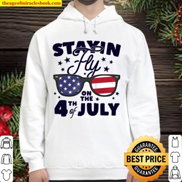 Staying Fly On The 4Th Of July Kids Sunglasses Patriotic Hoodie
