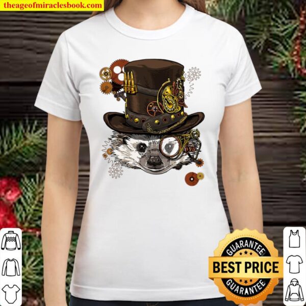 Steampunk Hedgehog Steampunk Animal Lovers Classic Women T-Shirt
