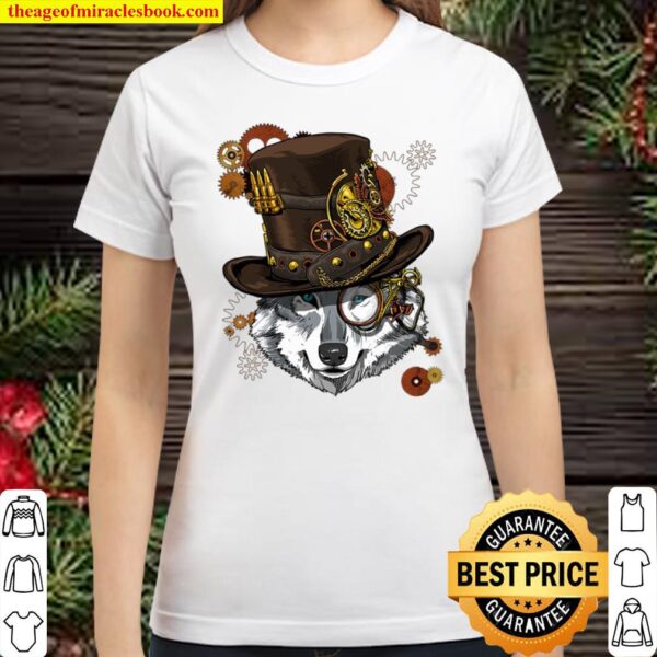 Steampunk Wolf Shirt Steampunk Lovers Gift For Women _ Men Classic Women T-Shirt