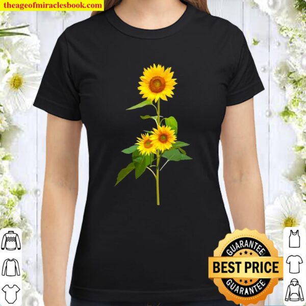 Sunflower Flower Garden Yellow Girasol Flor Classic Women T-Shirt