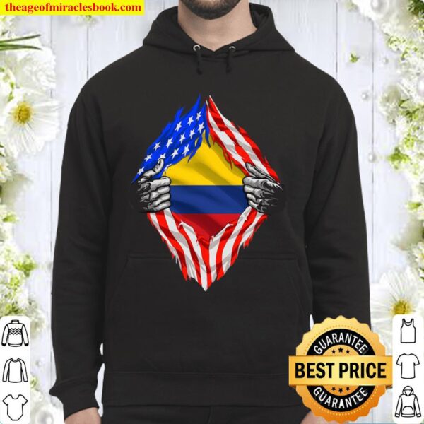 Super Colombian Heritage Colombia Roots Usa Flag Gift Hoodie