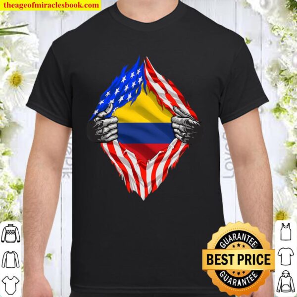 Super Colombian Heritage Colombia Roots Usa Flag Gift Shirt